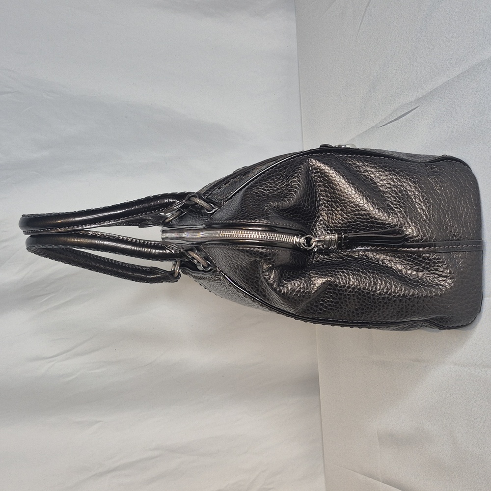 BRIGHTON PEWTER JOELLE  PEBBLED LEATHER  BEADED EMBOSSED DOCTORS BAG MRP$440NWOT - Picture 6 of 16